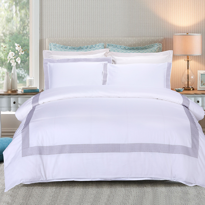 新しい刺繍デザインのカスタム工場デザインの高級ホテル寝具セット