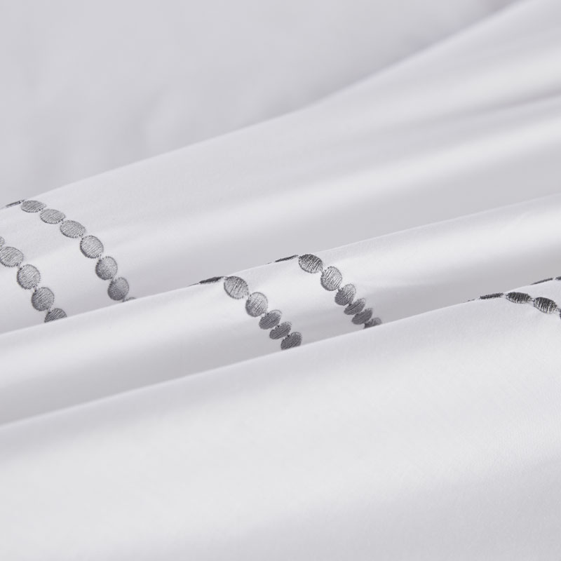 300TC ドット刺繍入り綿 100% 寝具シーツセット 300TC ドット刺繍入り綿 100% 寝具シーツセット