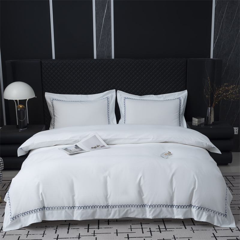 新しいパターン刺繍デザイン 500TC コットンサテン寝具セット