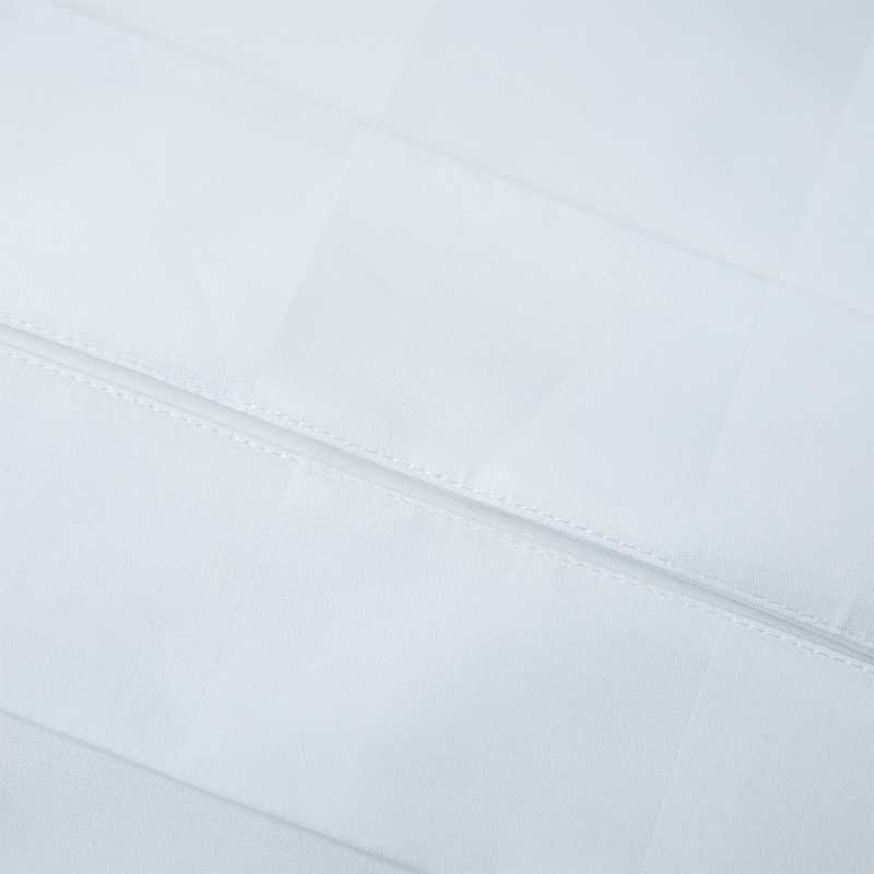 7cm サテン ストライプ プレーン ホワイト 750TC 5 つ星のホテルの寝具セットのための綿 100% 7cm サテン ストライプ プレーン ホワイト 750TC 5 つ星のホテルの寝具セットのための綿 100%