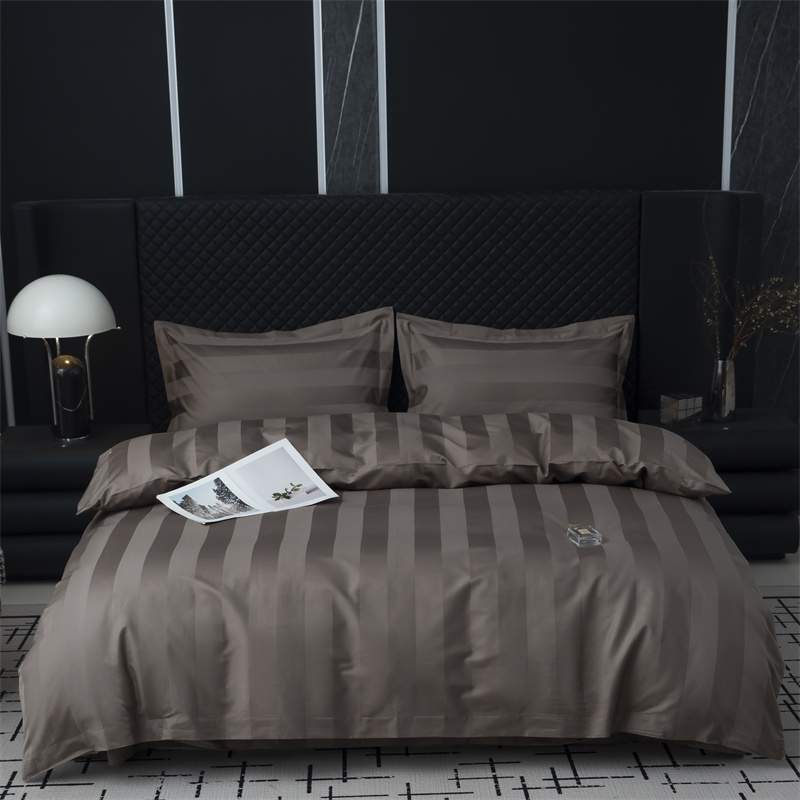 7cm サテンストライプ 750TC コットンサテン寝具セット