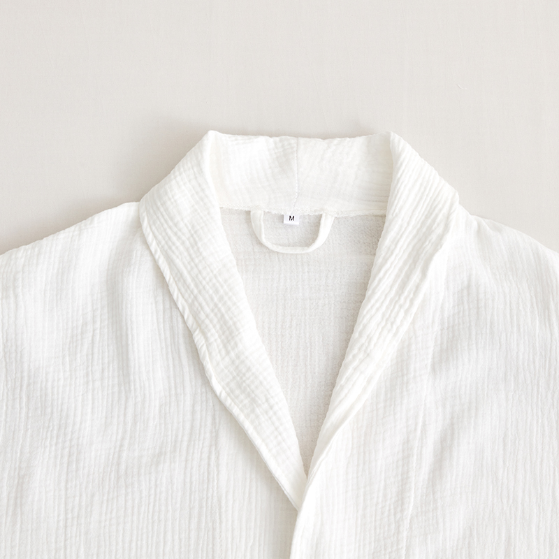 二層ガーゼ綿生地ショールカラーホテルバスローブ 二層ガーゼ綿生地ショールカラーホテルバスローブ